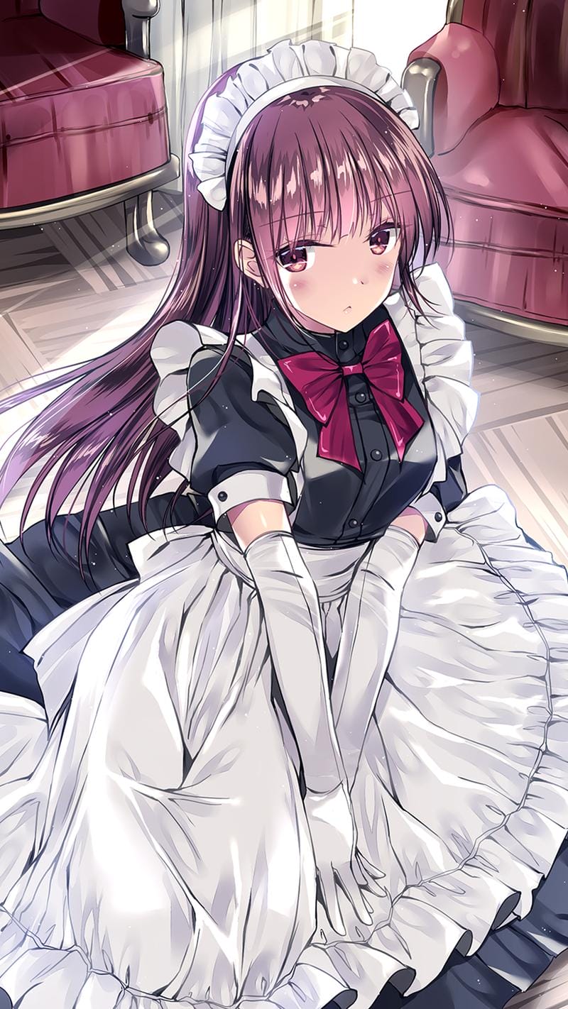 popiku官网二次元女仆插画主视觉